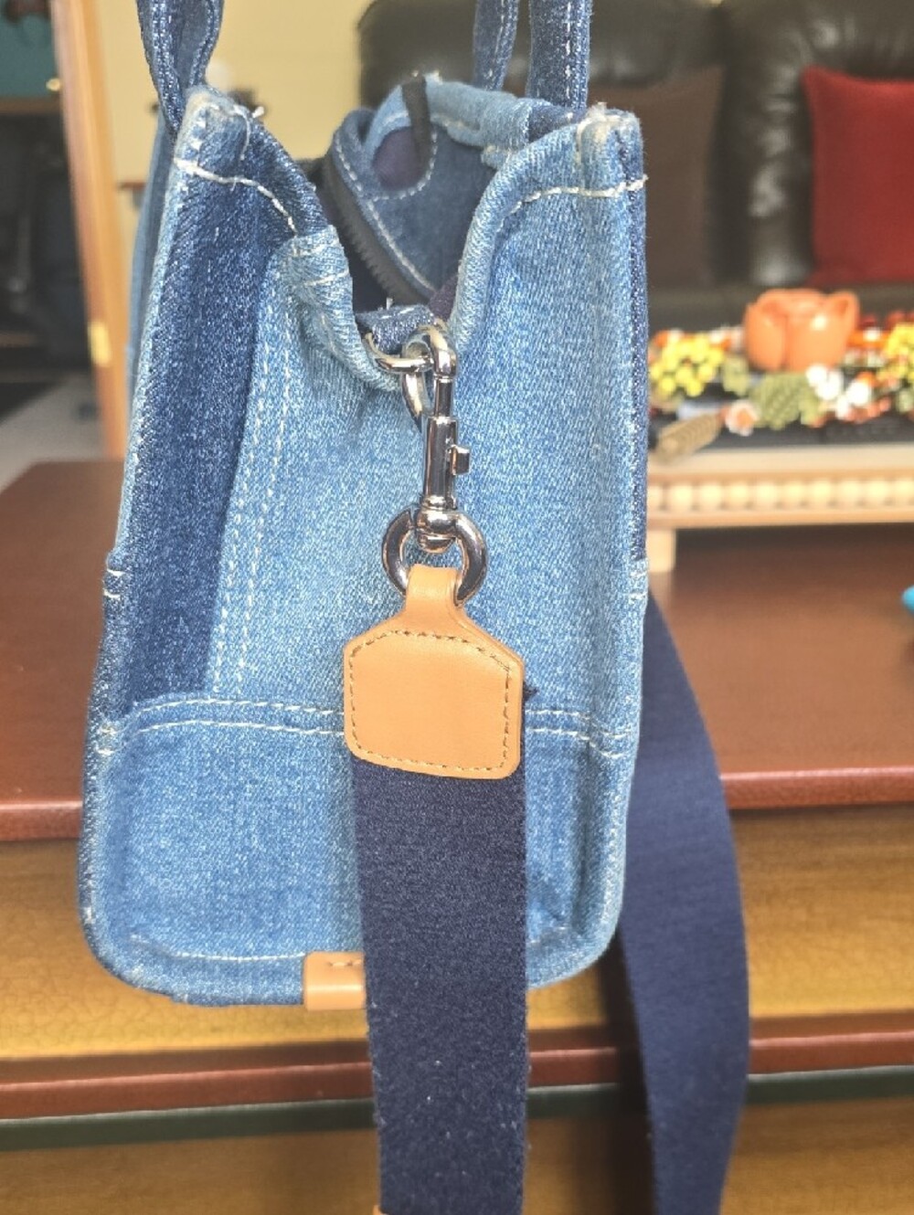 Marc Jacobs Blue Denim Patchwork 'The Tote Bag' - Picture 4 of 6